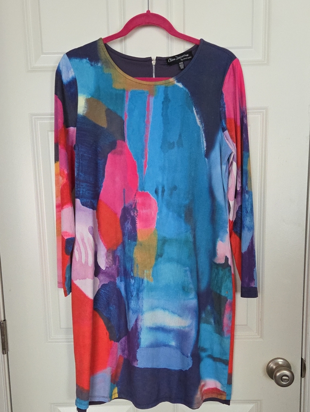 Claire Desiardins Abstract Long Sleeve Dress